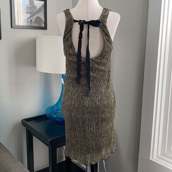 Forever21 Love21 mini dress sleeveless gold sz small - Picture 4 of 16
